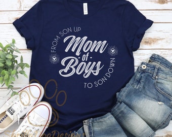 Mom of hot sale boys tshirt