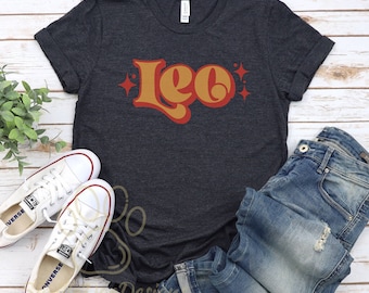 Leo Horoscope Shirt, Astrology T-Shirt, Zodiac Tee, Zodiac Signs Shirt, Leo Gift, Leo Birthday Present, Retro Astrology Shirt, Vintage Shirt