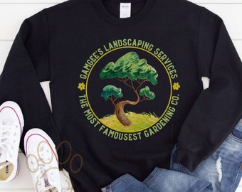 Gamgee Landscaping Services Sweatshirt, Funny Fantasy Shirt, Nerd Shirt, Fantasy Novel Reader, The Trilogy Shirt, Bibliophile, Book Lover
