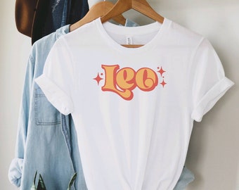Leo Horoscope Shirt, Astrology T-Shirt, Zodiac Tee, Zodiac Signs Shirt, Leo Gift, Leo Birthday Present, Retro Astrology Shirt, Vintage Shirt