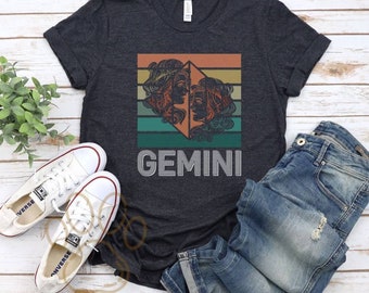 Gemini Horoscope Shirt, Astrology T-Shirt, Zodiac Tee, Zodiac Signs Shirt, Gemini Gift, Gemini Birthday Gift, Retro Astrology Shirt, Vintage