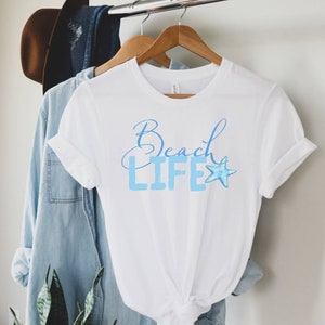 Beach Life Shirt, Summer Fun T-Shirt, Beach Trip Tee, Cute Beach Vacation Shirt, Beach Lover Gift, Seashell Shirt, Summer Trip Shirt