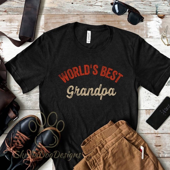 World’s Best Grandpa Shirt Retro Grandpa T-shirt Best - Etsy