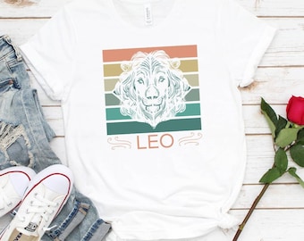 Leo Horoscope Shirt, Astrology T-Shirt, Zodiac Tee, Zodiac Signs Shirt, Leo Gift, Leo Birthday Present, Retro Astrology Shirt, Vintage Shirt
