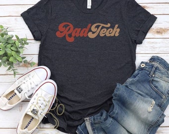 Rad Tech Shirt, Radiology T-Shirt, Radiologic Technologist Tee, Healthcare Shirt, X-Ray Tech Shirt, Rad Tech Gift, Retro Radiology Tee