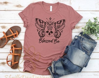 Blessed Be Shirt, Wiccan Tee, Witchy T-Shirt, Witchcraft Shirt, Witch Shirt, Goth Shirt, Pagan Clothing, Wicca Shirt, Witch Aesthetic, Wicca
