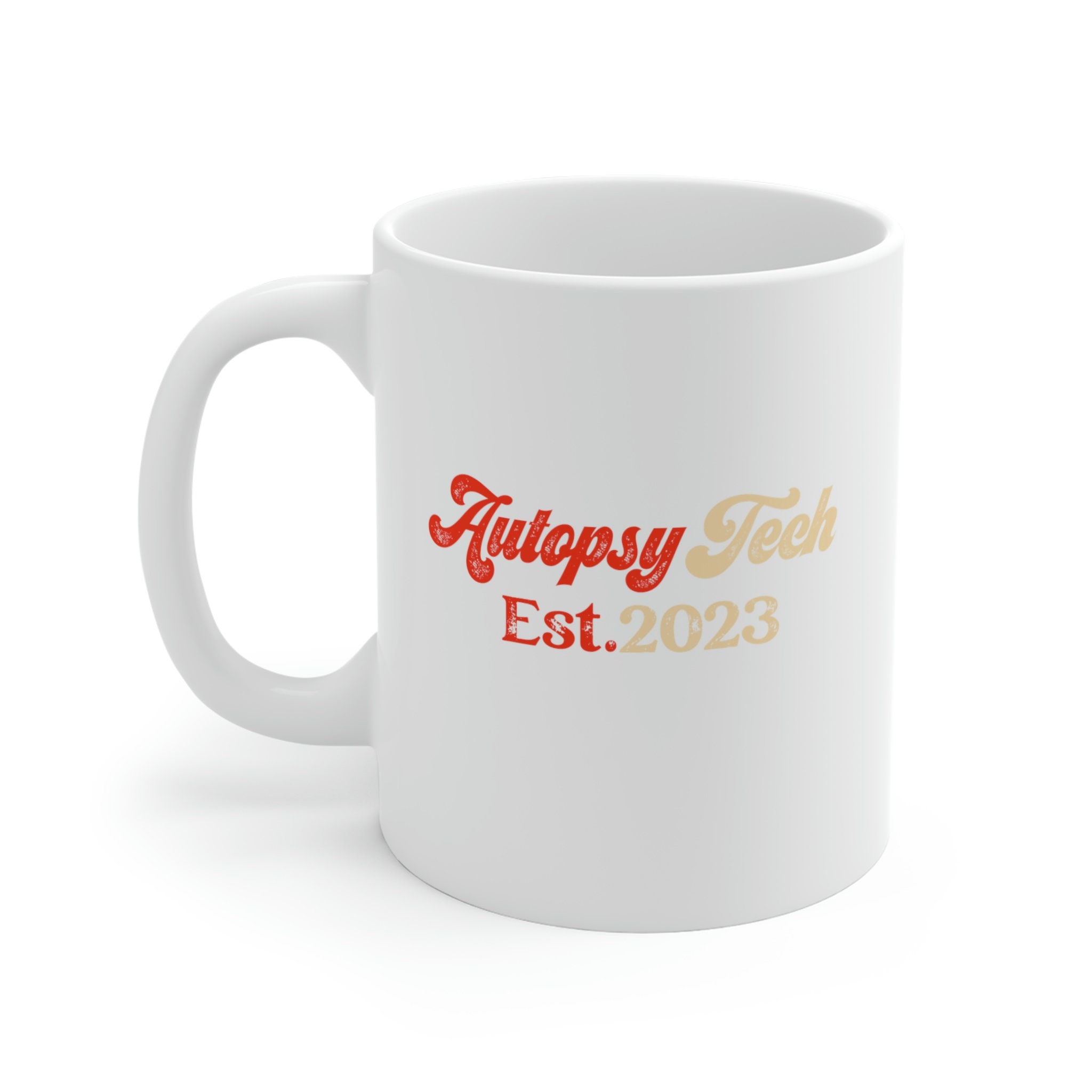 Autopsy Tech Est 2023 Mug, Retro Autopsy Technician Mug, Mortician ...