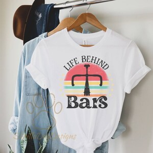 Life Behind Bars Shirt, Bike Lover T-Shirt, Funny Bike Tee, Retro Bicycle Shirt, Funny Cycling Shirt, Biking Tshirt, Gift For Bike Lover