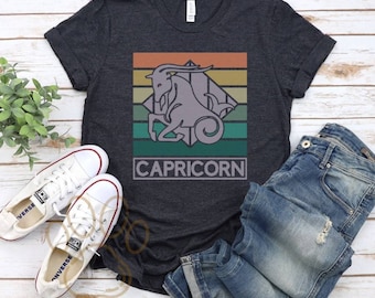 Capricorn Horoscope Shirt, Astrology T-Shirt, Zodiac Tee, Zodiac Signs Shirt, Capricorn Gift, Capricorn Birthday Gift, Retro Astrology Shirt