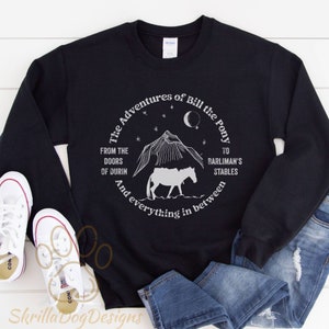 The Adventures Of Bill The Pony Sweatshirt, Funny Fantasy Novel Shirt, Nerdy Tee, Funny Book Shirt, Gift For Book Lover, Bibliophile Gift
