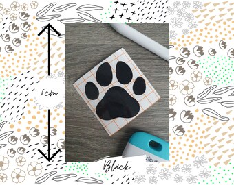 Vinilo adhesivo con huella de pata - Calcomanía impermeable para coche (6 cm)