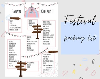 Lista de equipaje para festivales (descarga digital)