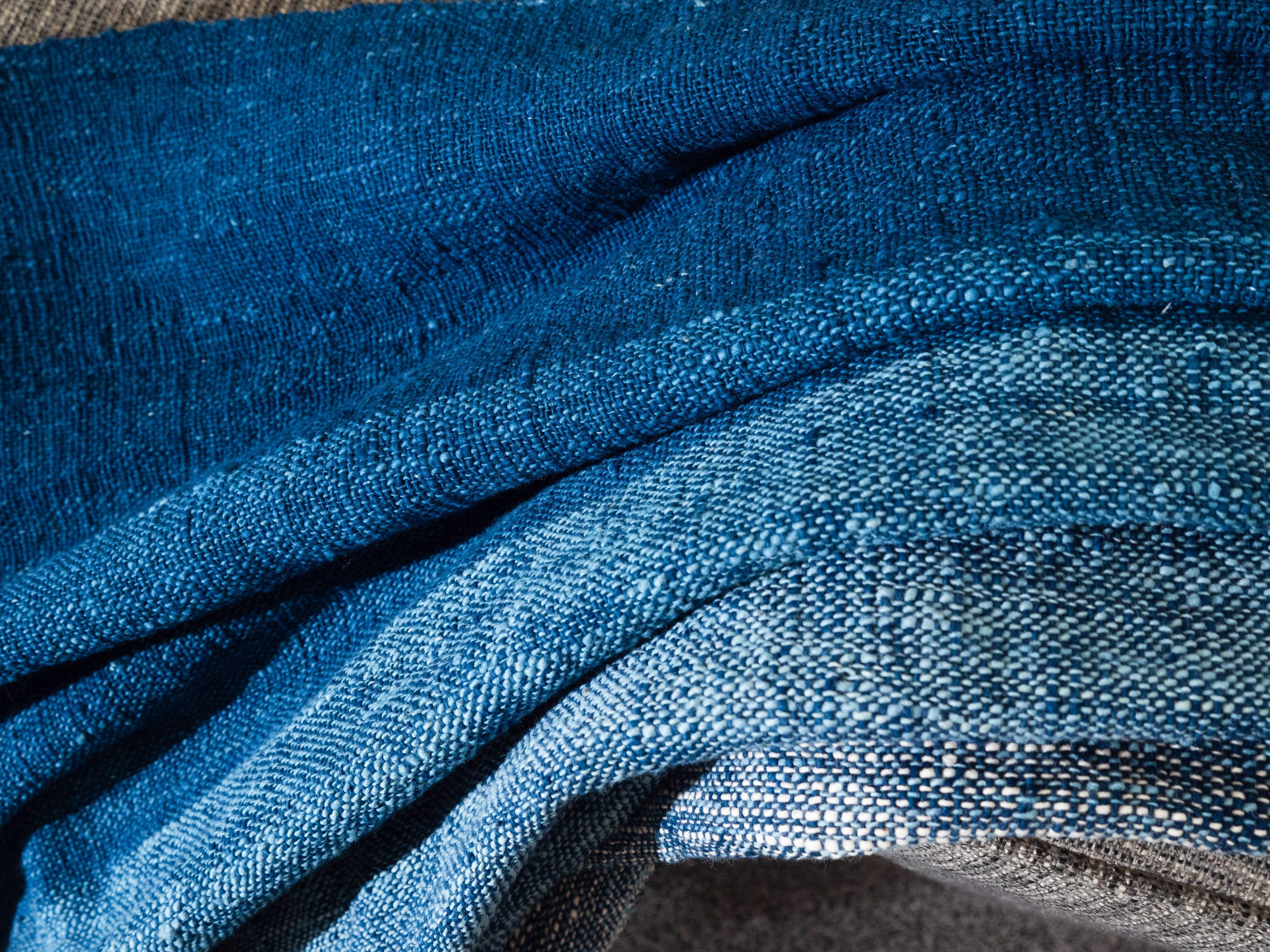 Indigo Handwoven Throw Blanket Pure Cotton Hand Dyed Etsy