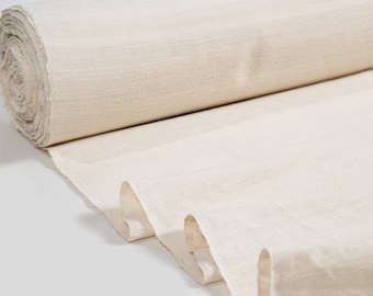 Handwoven Natural White Fabric Medium Weight | Pure Cotton | Fabric Dying | 77 cm wide |  Per meter or Any Length Custom Order