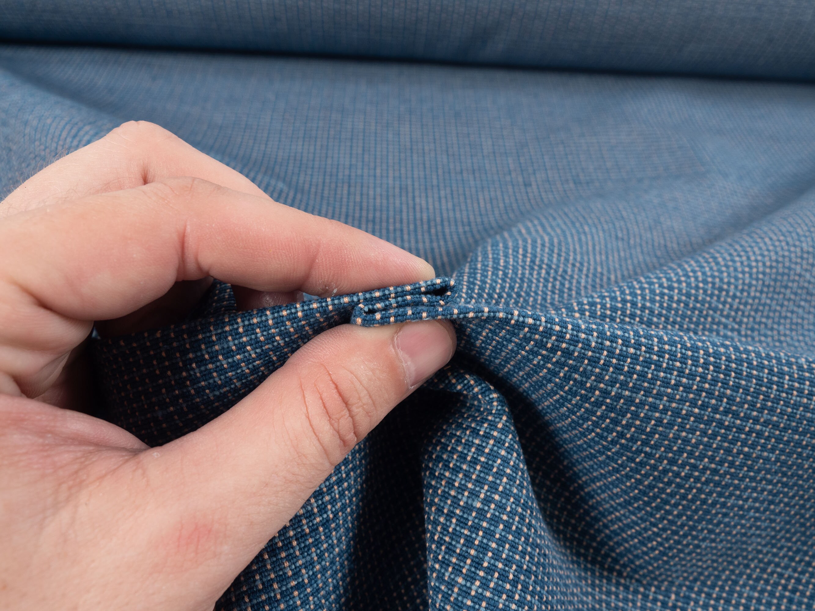 Handwoven Indigo Pattern Weave Fabric Indigo Natural Dyes Etsy