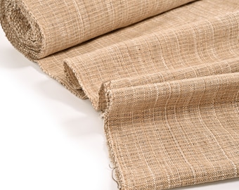 Textured Handwoven Brown Cotton Fabric | Hand Spun | Natural Dyes | Pure Cotton  | 100 cm wide | Per meter or Custom Order | 370gsm