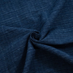 Handwoven Indigo Cotton Log Cabin Fabric | Natural Dyes | Pure Cotton  | 100 cm wide | 240 gsm | Per meter or Any Length Custom Order