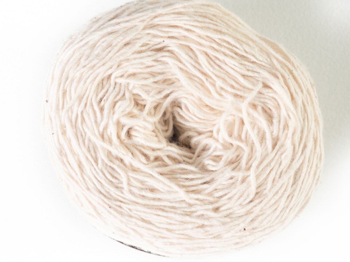 Natural White Cotton Yarn Unbleached Organic Sustainable Etsy