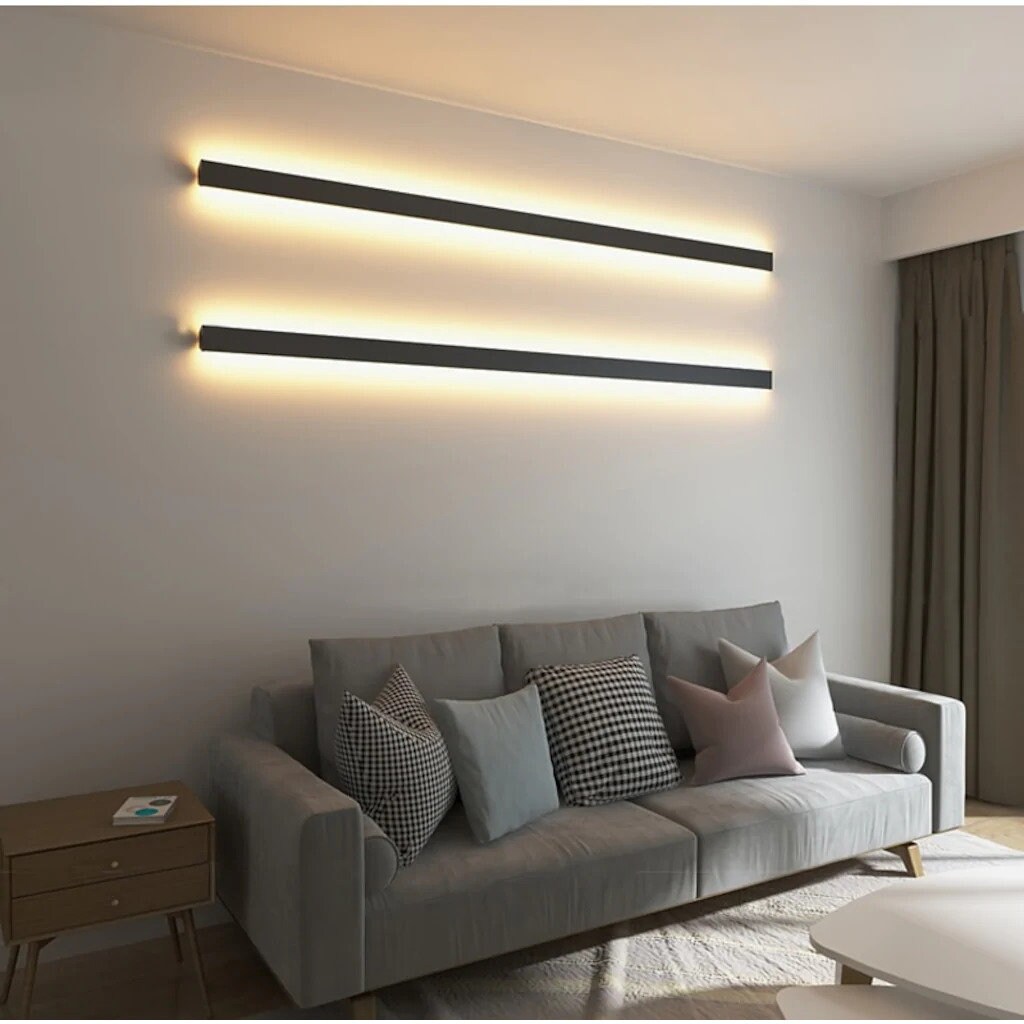 Minimalist Linear Wall Lamp led Atmosphere Lighting for Living Etsy