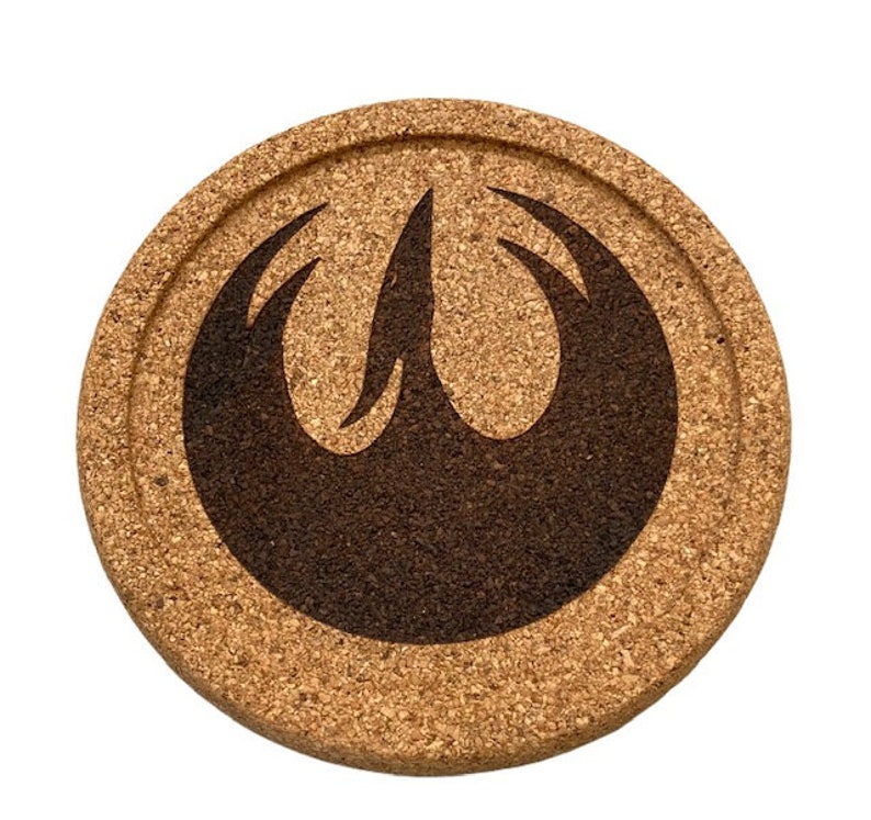 Star Wars Rimmed Coaster Coasters Star Wars Themed Coasters Stormtropper Baby Yoda Obi Wan Kanobi Yoda Cork Coasters Princess Leia