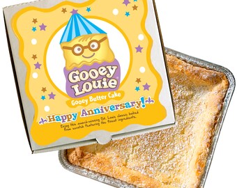 Gooey Louie Gooey Butter Cake " Happy Anniversary" Box SHIPPING INCLUDED