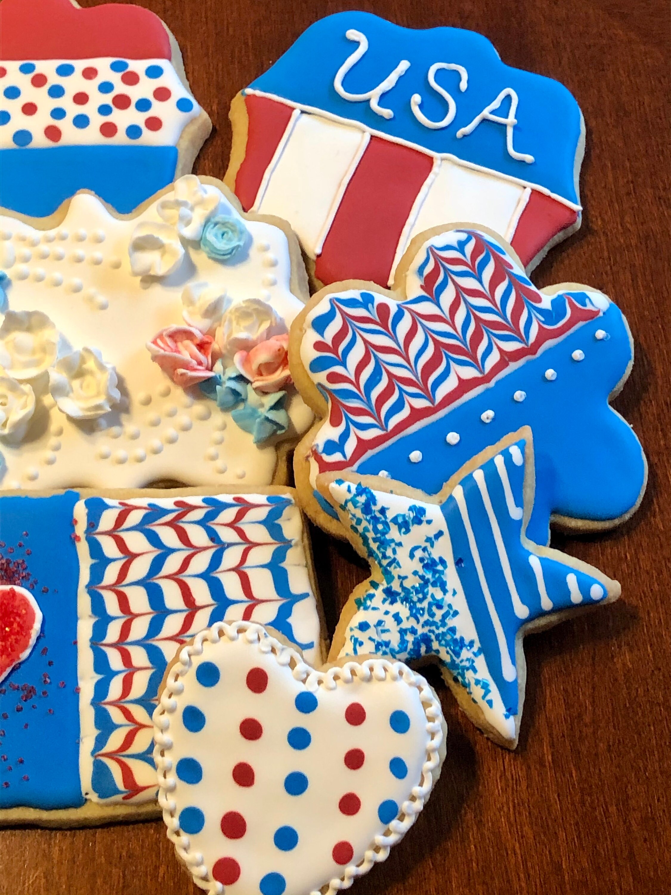 Patriotic Theme Red White and Blue Sugar Cookies. 4TH of Etsy