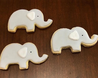 Cute Gray Elephants.  Baby theme. Baby Shower.