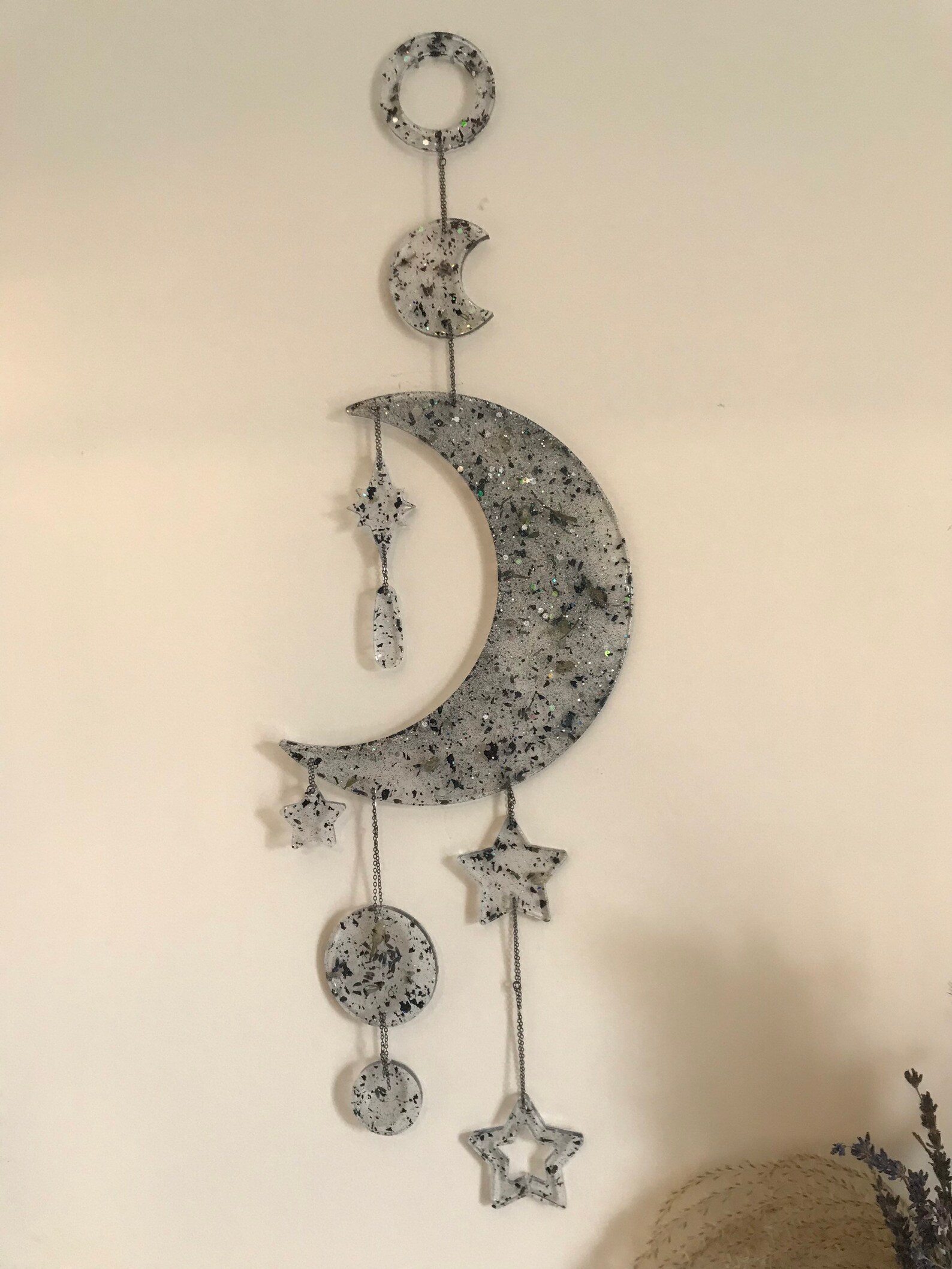 Handmade resin moon wall hanging nursery decor star wall Etsy