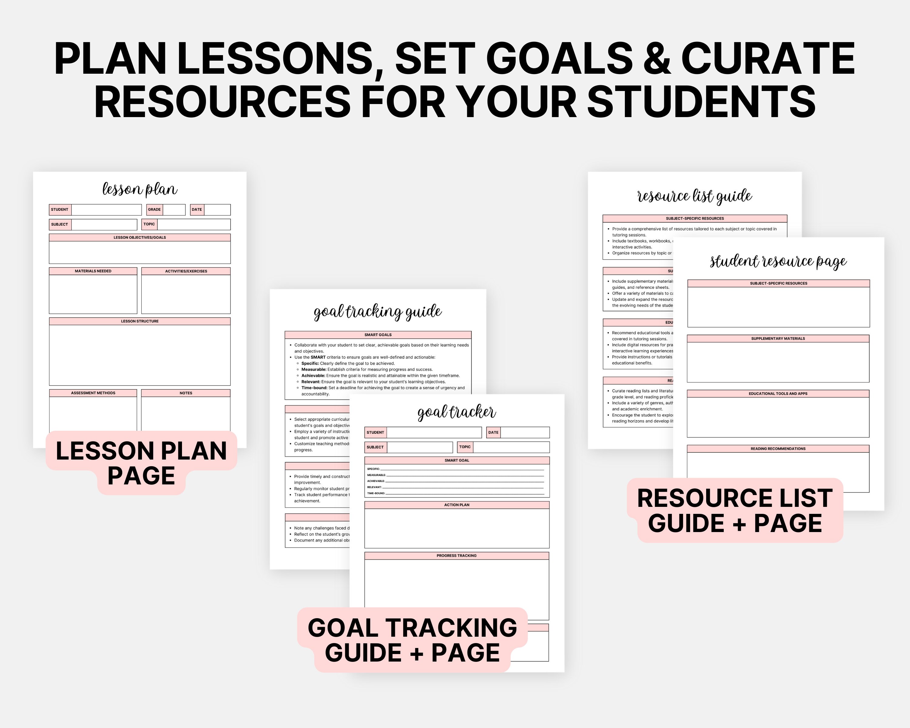 Printable Tutoring Business Planner, 40 Pages, Tutor Planner, Tutoring ...