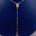 Personalized Initial Charm Necklace - Solid 14k Yellow Gold Letter Pendant, Hand Polished, Uppercase Script