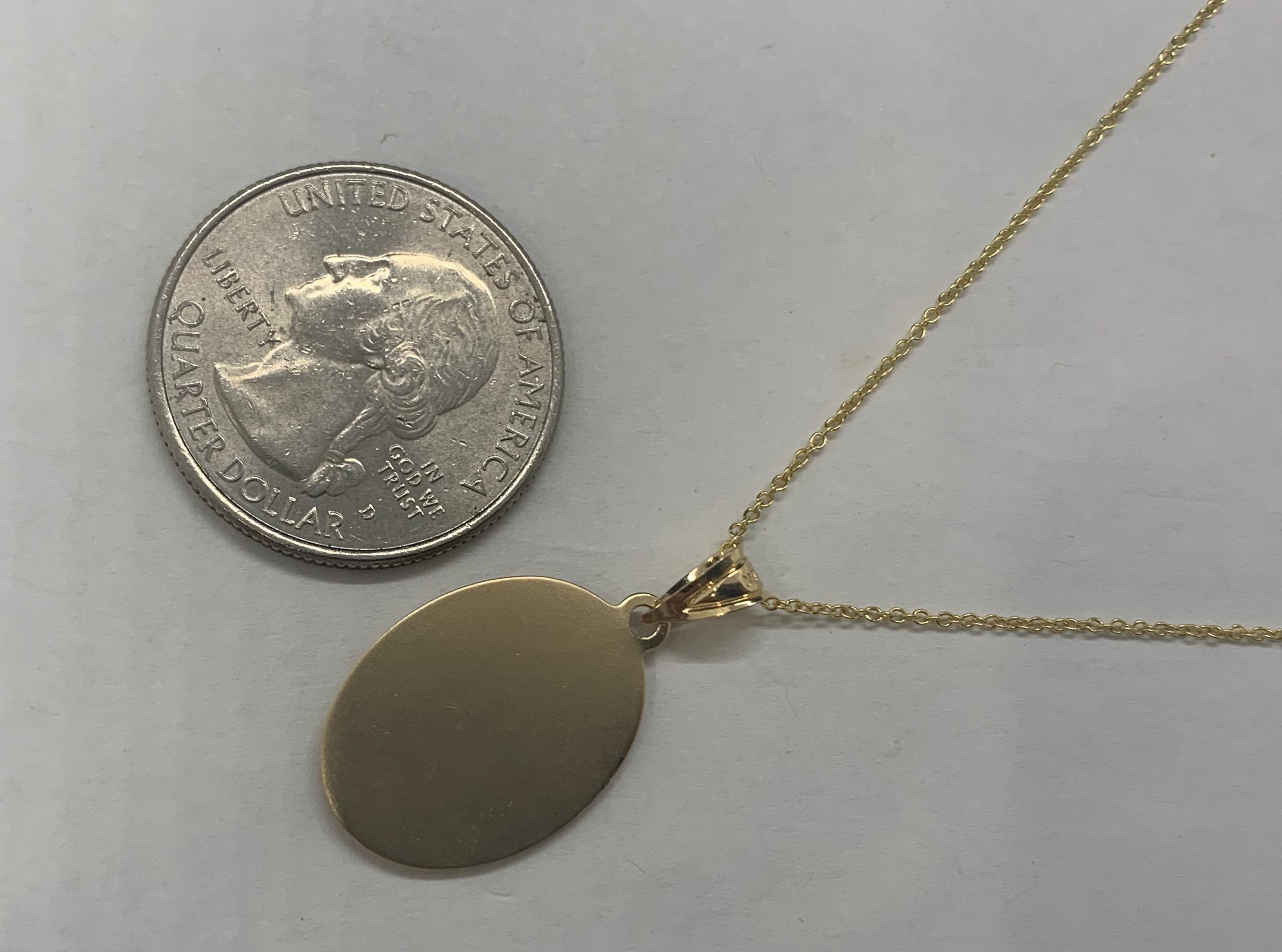 14k Solid Gold Virgin Mary Pendant Necklace: Religious Charm - Etsy