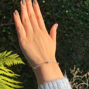 Friendship Bolo Bracelet with Square Beads Adjustable Length Rhodium on Sterling Silver Friendship Bolo Bracelet with Square Beads Adjustable Length Rhodium on Sterling Silver