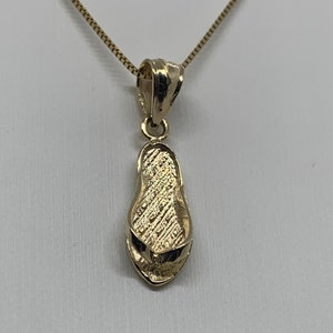 14K Yellow Gold Flip-Flop Charm/ Pendant, 14k Gold Flip-Flop/Shoe Charm/Pendant 14k Solid shoe Necklace with Box chain, minimalist necklace