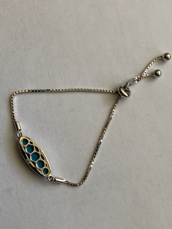 925 Sterling Silver Adjustable Square Box Chain With Opal