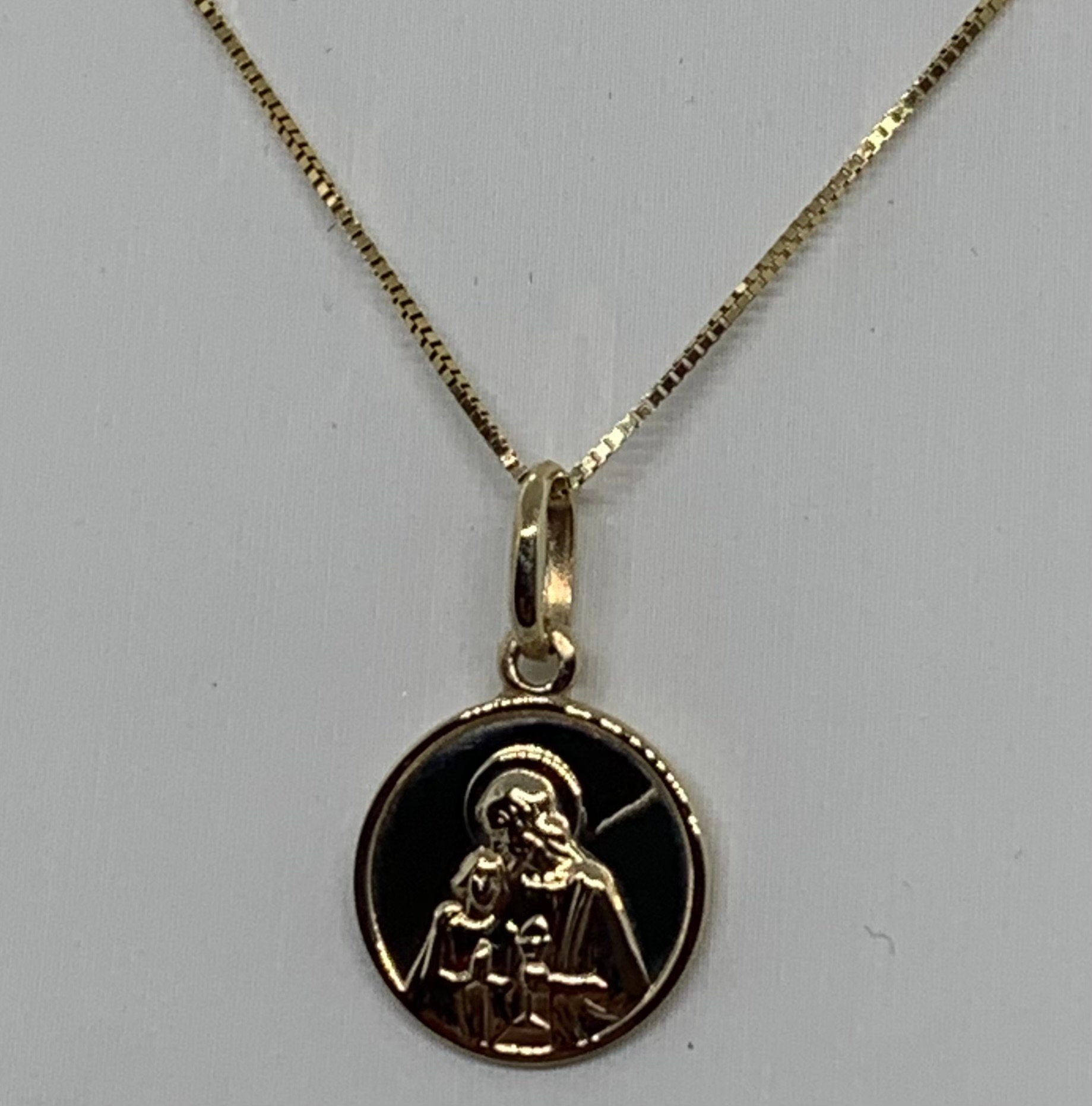 First Communion Chains 14k Solid Gold First Communion Pendant Necklace With Box Chain - Etsy