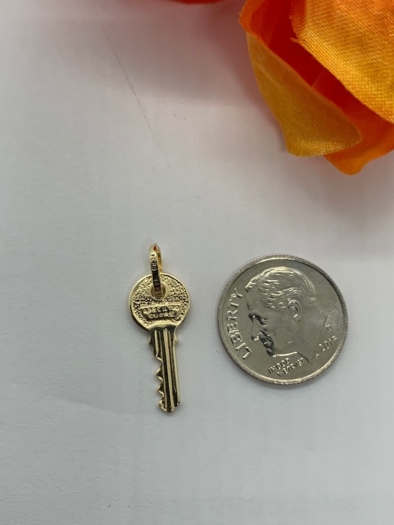 Gold key sale charm