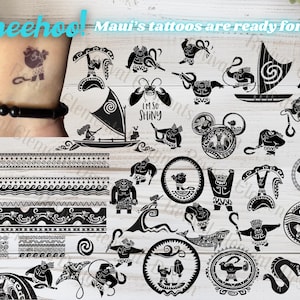 Maui Temporary Tattoos: 80 Polynesian-Inspired Designs