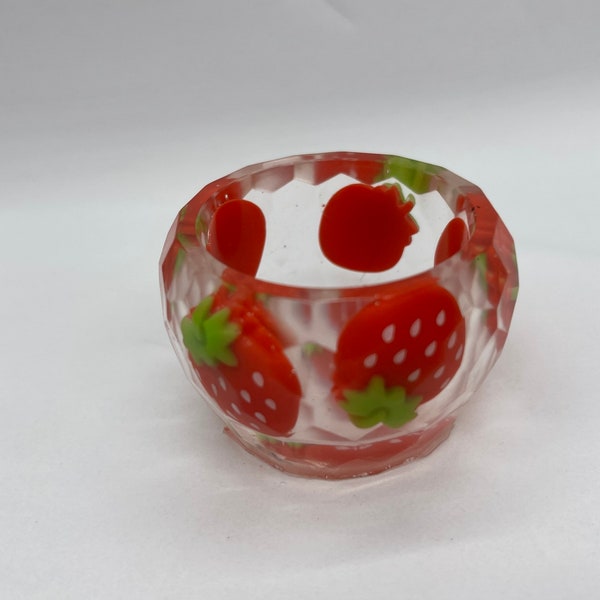 Strawberry Ring Dish, Jewelry Storage, Strawberry Decor, Unique Ring Dishes, Gift for Girls, Gift for Women, Strawberries, Accessories