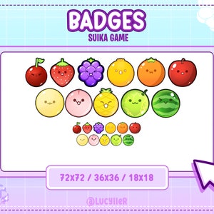 Badges game fruit suika twitch kick discord 72x72
