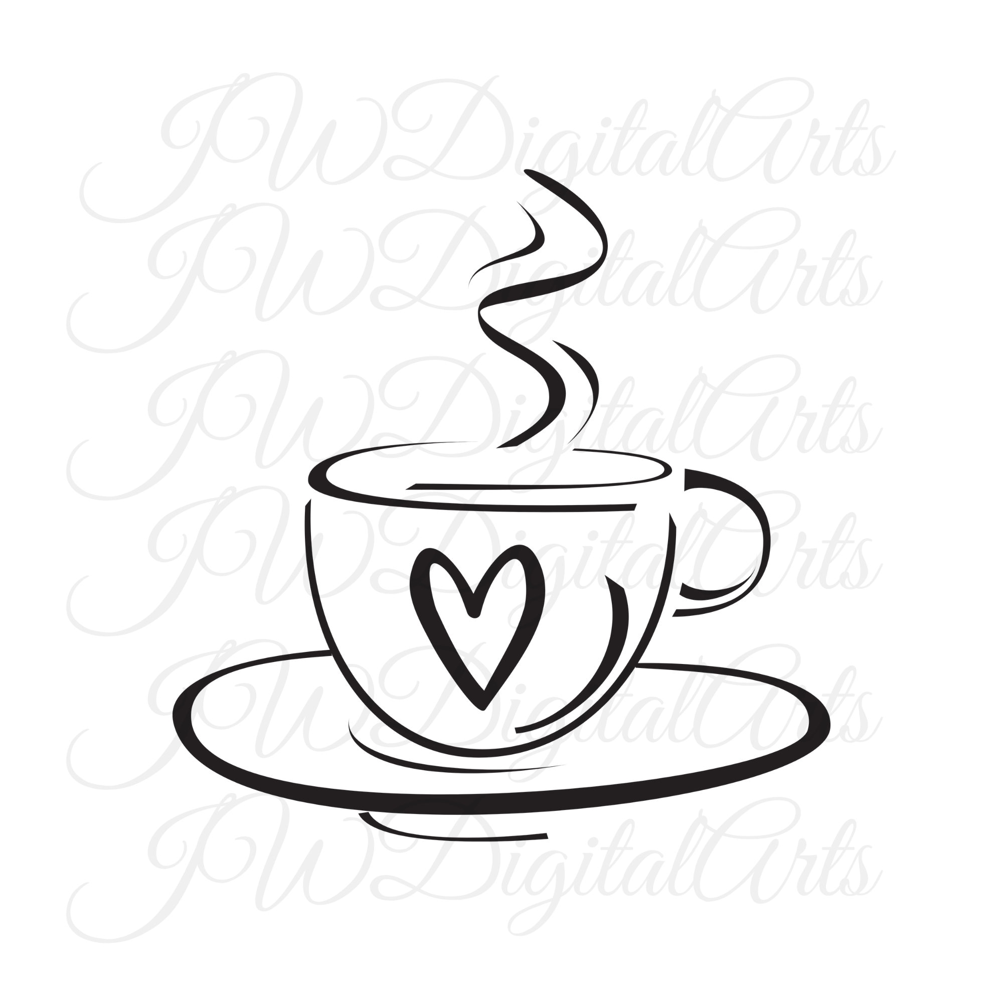 Mug With Heart Steam Svg Coffee Mug Svg Coffee Lover Gift Etsy UK