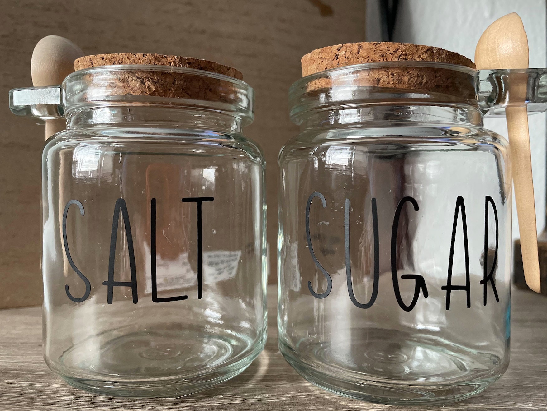 Sugar and Salt Jar Set Etsy