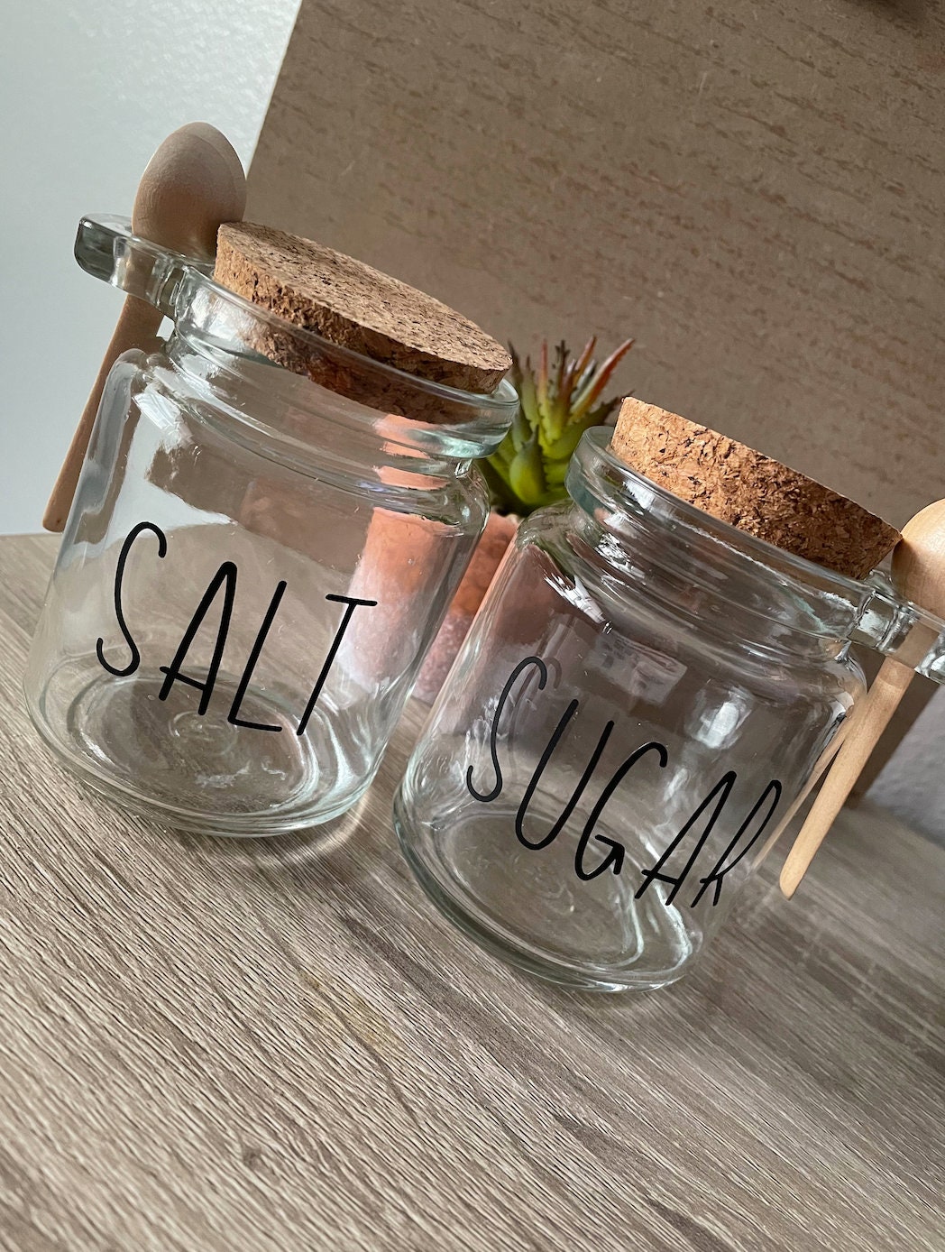 Sugar and Salt Jar Set | Etsy