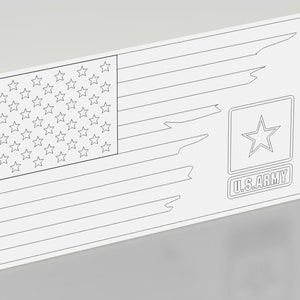 Tattered American flag with the Army logo v2 SVG digital file