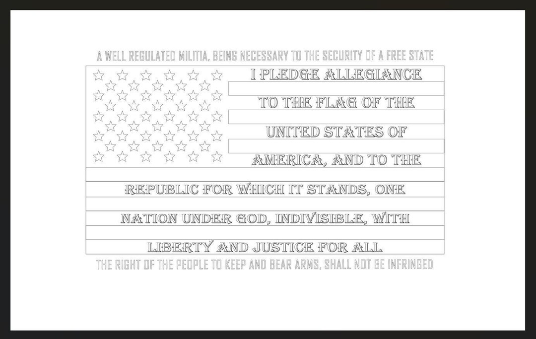 Pledge Border Pledge Flag With 2nd Amendment Border Digital File SVG/PNG/JPG - Etsy