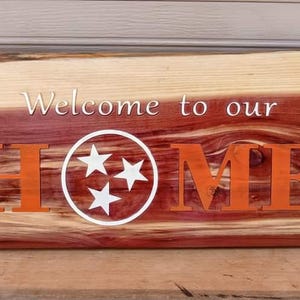 Welcome To Our Home Tennessee Tristar Sign digitaal bestand