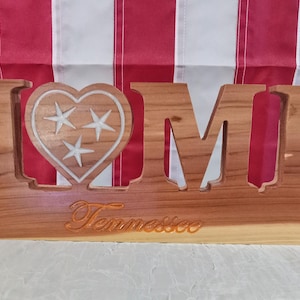 Tennessee Home vrijstaand houten kunstwerk met hart Tristar digitaal bestand SVG/PNG/JPG