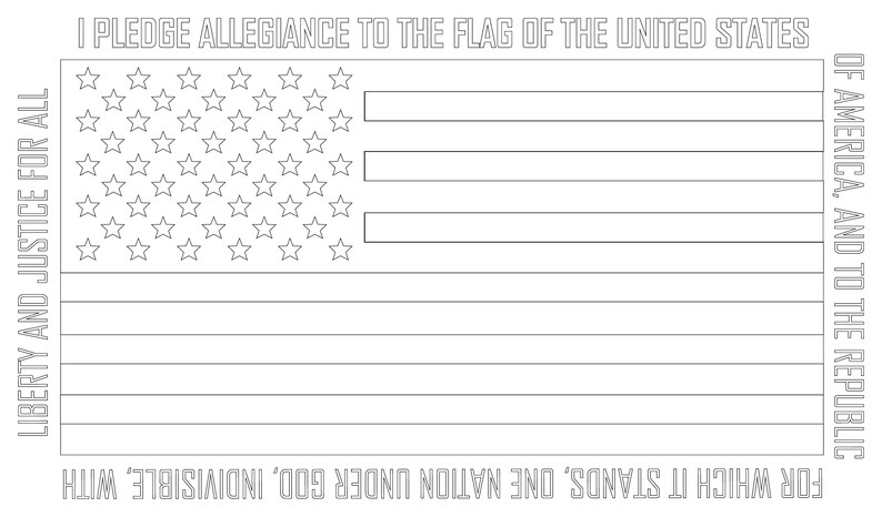 Pledge Border American Flag With Pledge Border Digital File SVG/PNG/JPG - Etsy