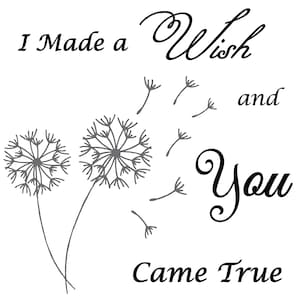I Made a Wish Dandelion Art digitale Datei SVG/JPG/PNG