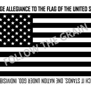 American Flag with Pledge Border Digital File SVG/PNG/JPG