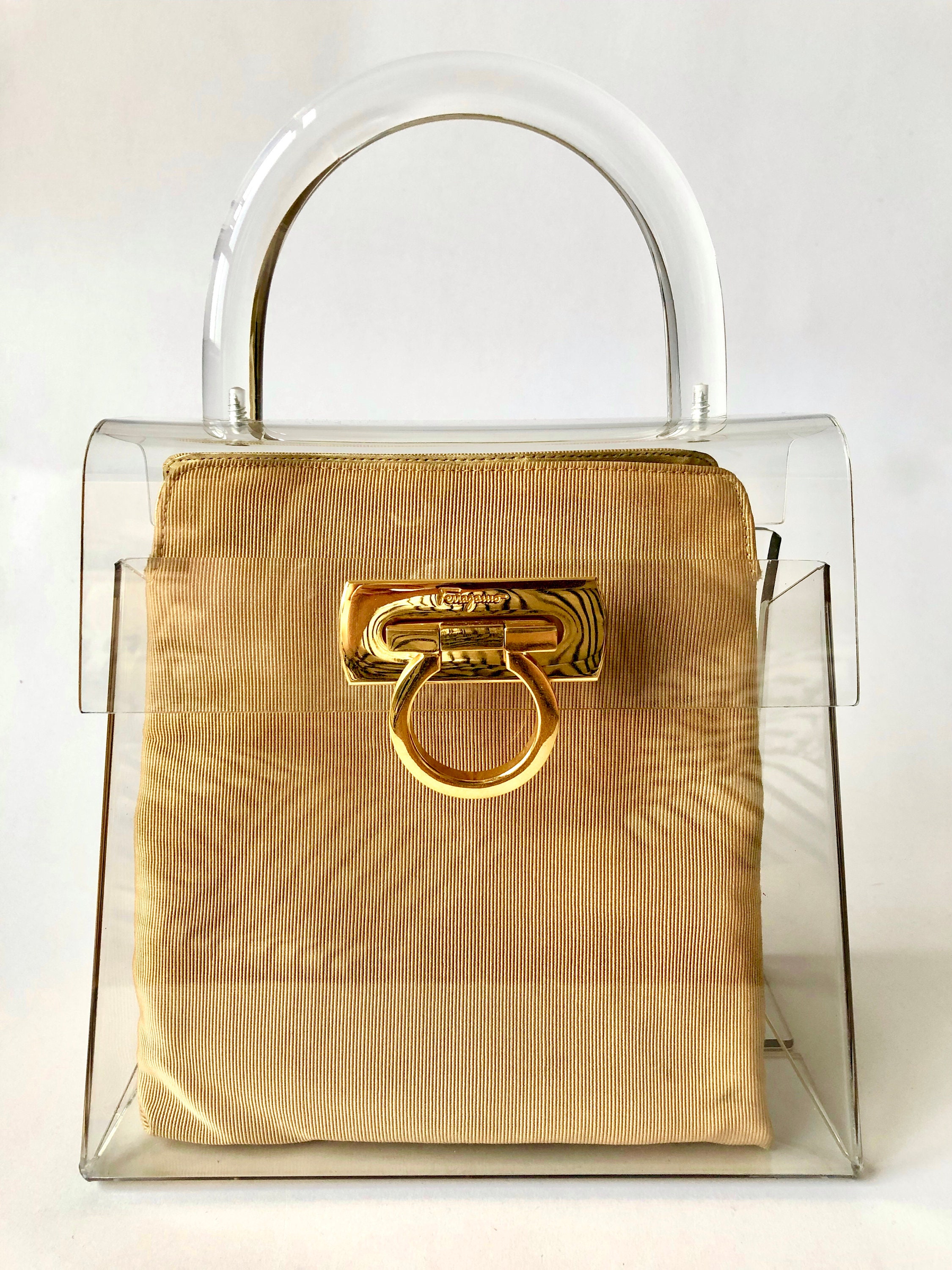 Authenticated Used Salvatore Ferragamo Gancini shoulder bag